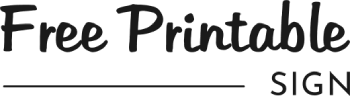 Free Printable Sign logo